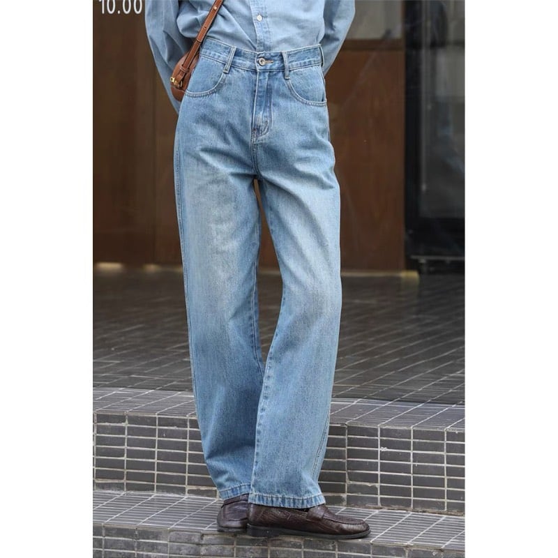 classic washed straight denim 101655
