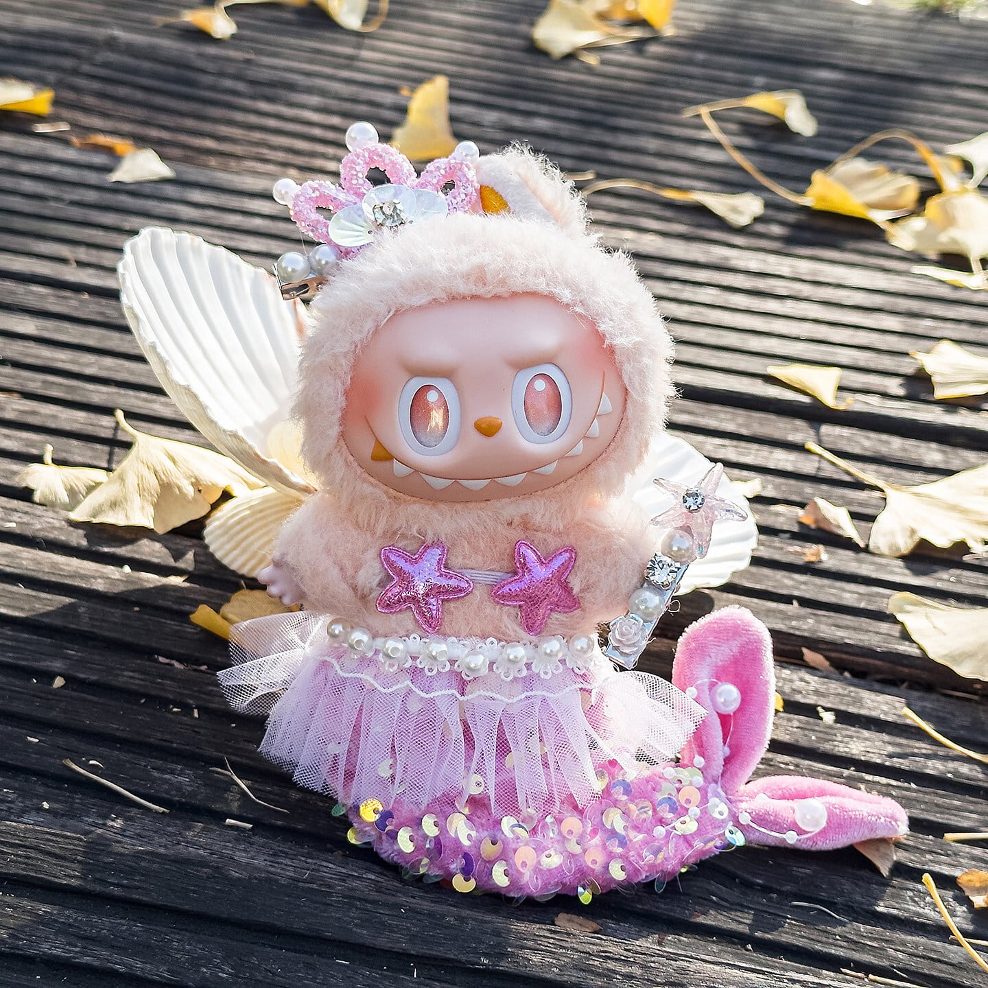 【日本未発売】POPMART新品 ラブブ 船长水手人魚 ぬいぐるみ 3体セット ラブブ 1-3世代 マーメイド スタートップス+キラキラ魚の尾+ヘア