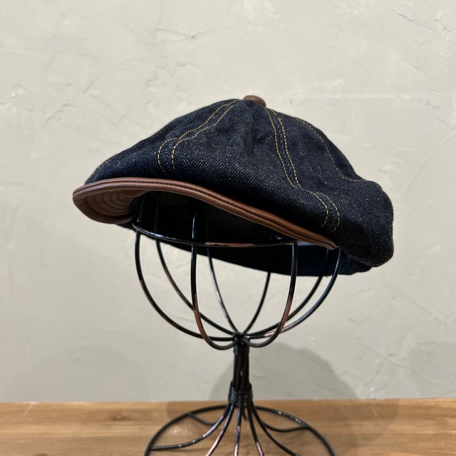 HIGHER SELVEDGE DENIM × LEATHER BRIM CASQUETTE