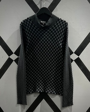【X VINTAGE】“EMPORIO ARMANI” Checkered Knit Pullover