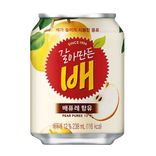 ヘテ すりおろし梨ジュース 238ml 缶 カラマンドゥンペ 韓国ドリンク