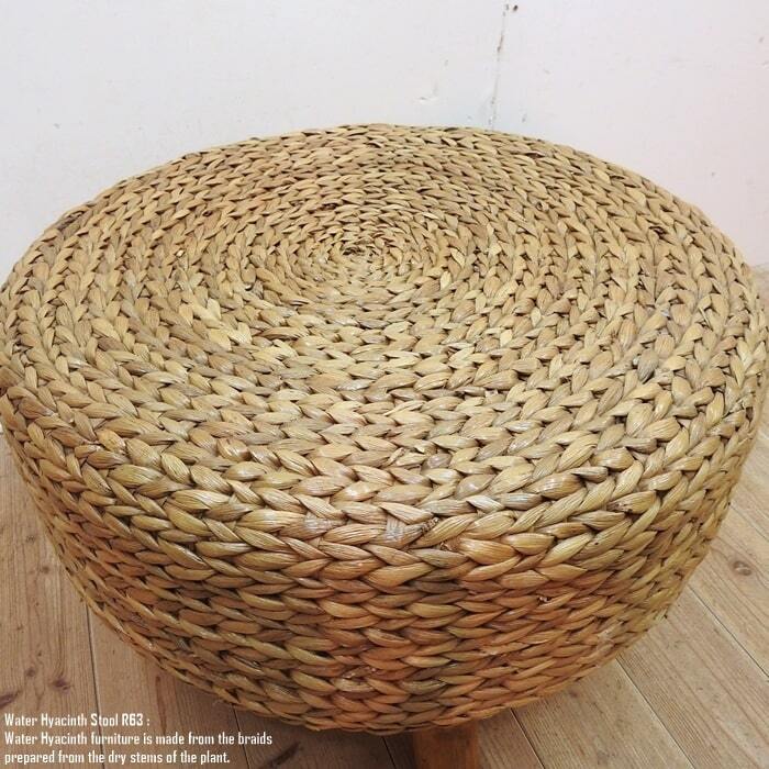 ウォーターヒヤシンス ラウンドチェア アジアン バリ リゾート 椅子 スツール ウォーターヒヤシンス ラウンドチェア アジアン バリ リゾート