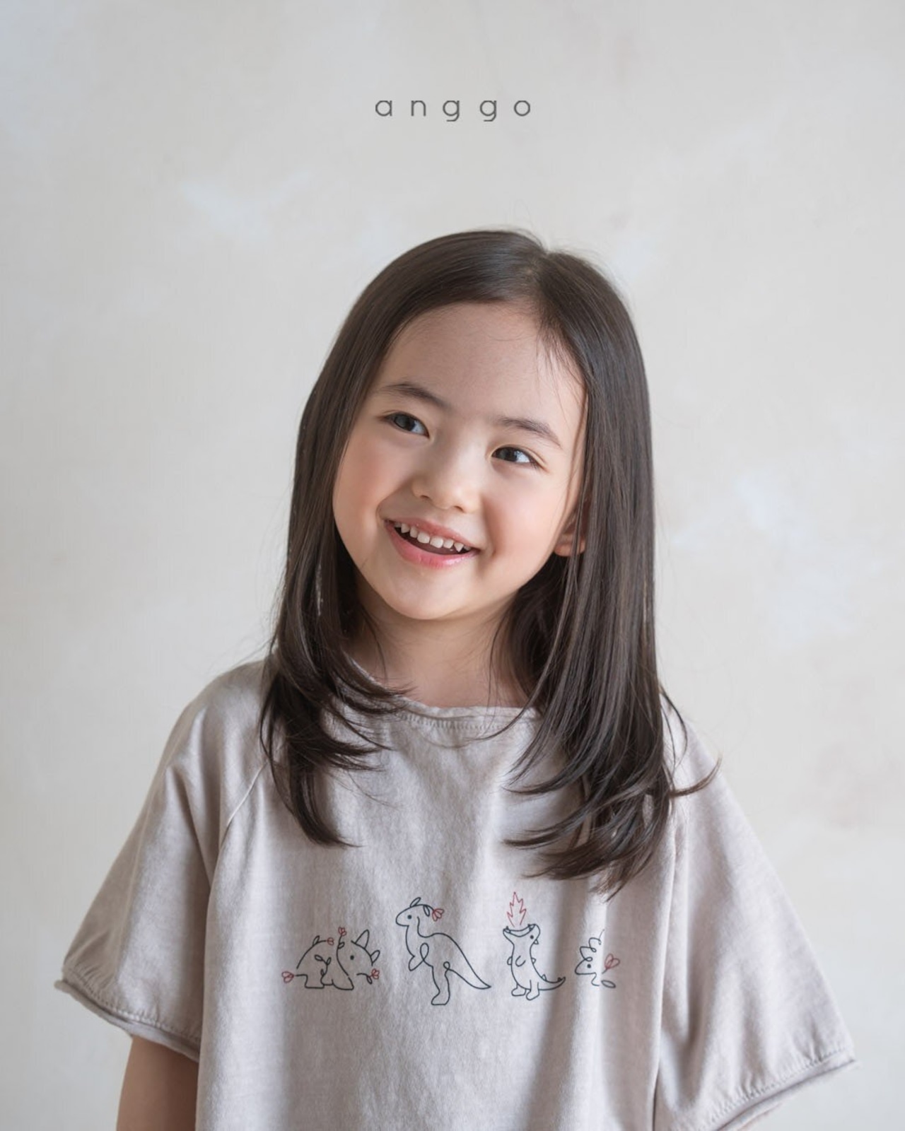 【anggo】だいなそーTシャツ 80〜120cm グレー 230509 - 11