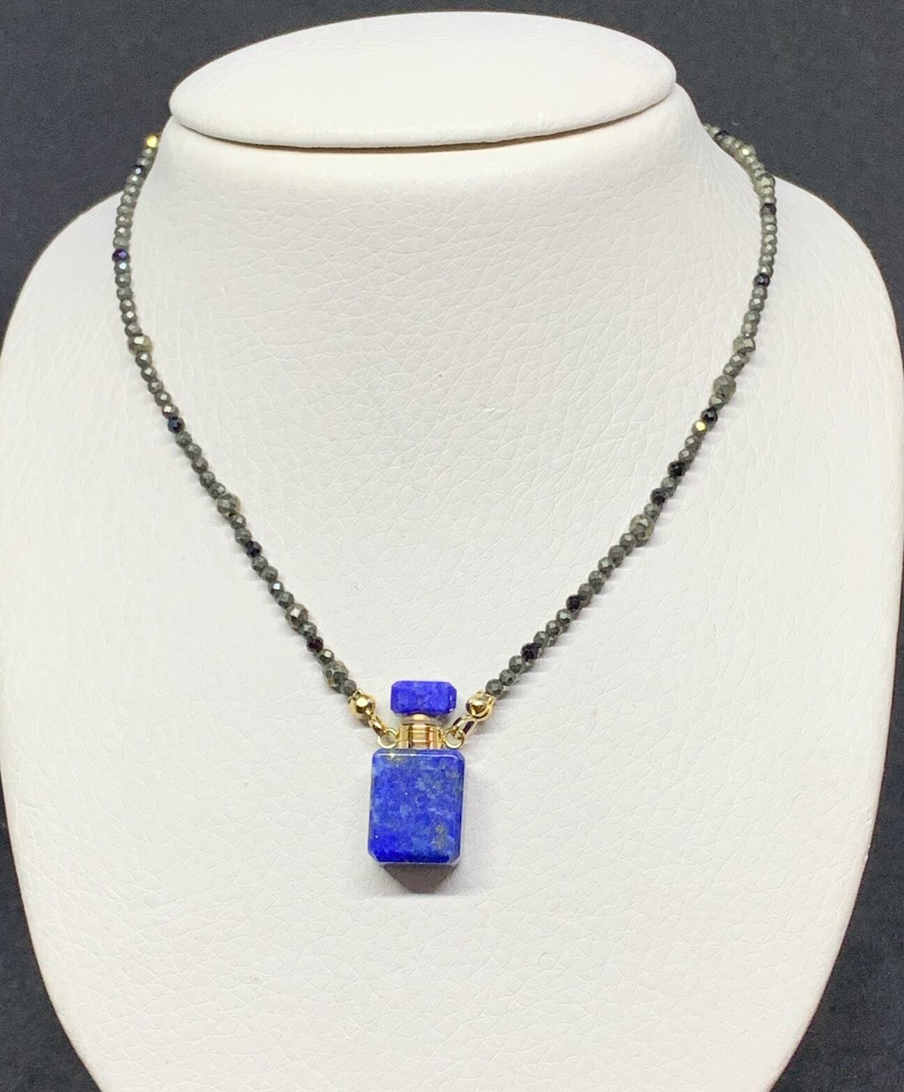 【新作】ラピスラズリ ミニパフュームボトル ペンダント