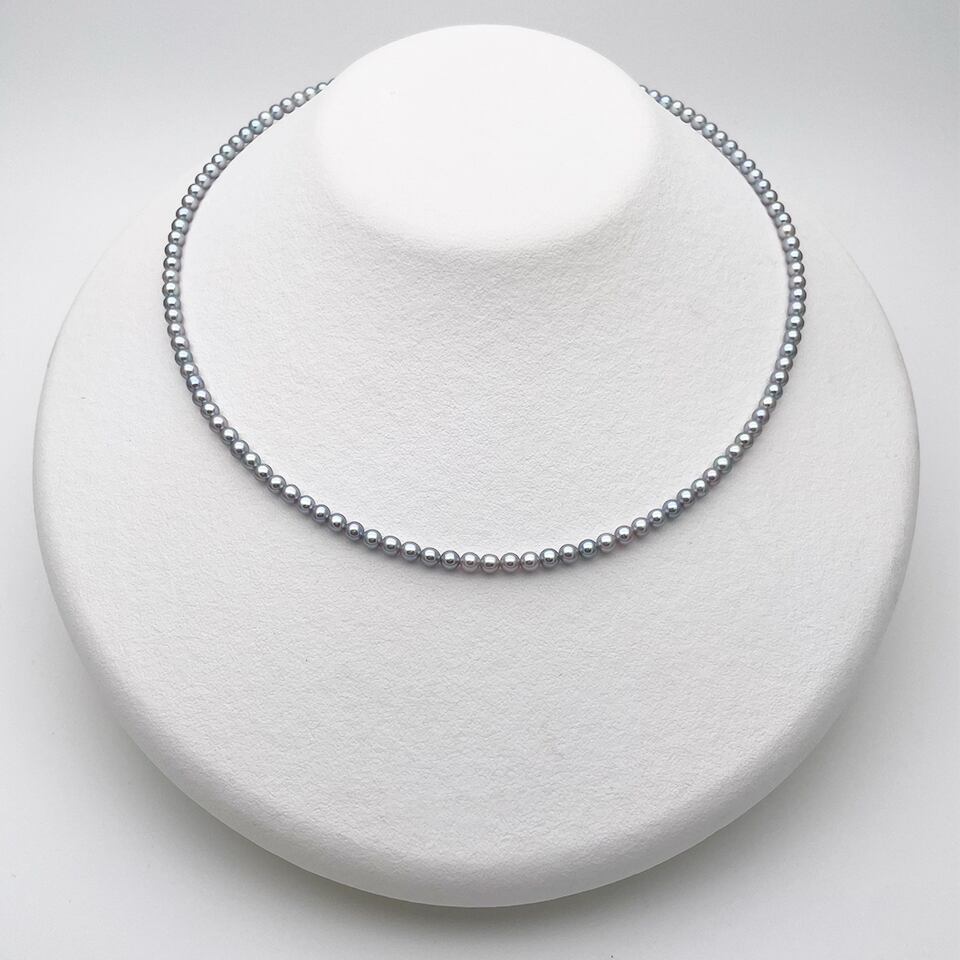 あこや ブレスレット 3連 本真珠 照りピンク系 約3.5mm 約18.5cm アコヤ