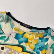 LEONARD FASHION レオナール ファッション 花柄 フレンチスリーブ ワンピース L/ネイビー系 レディース