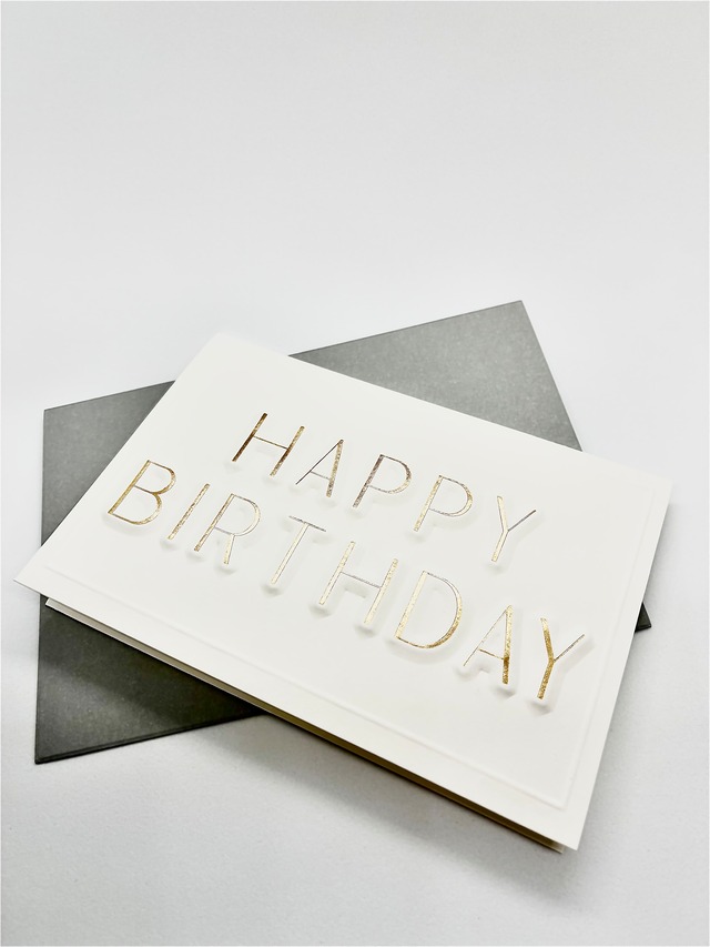【グリーティングカード】エンボスグリーティングカード HAPPY BIRTHDAY