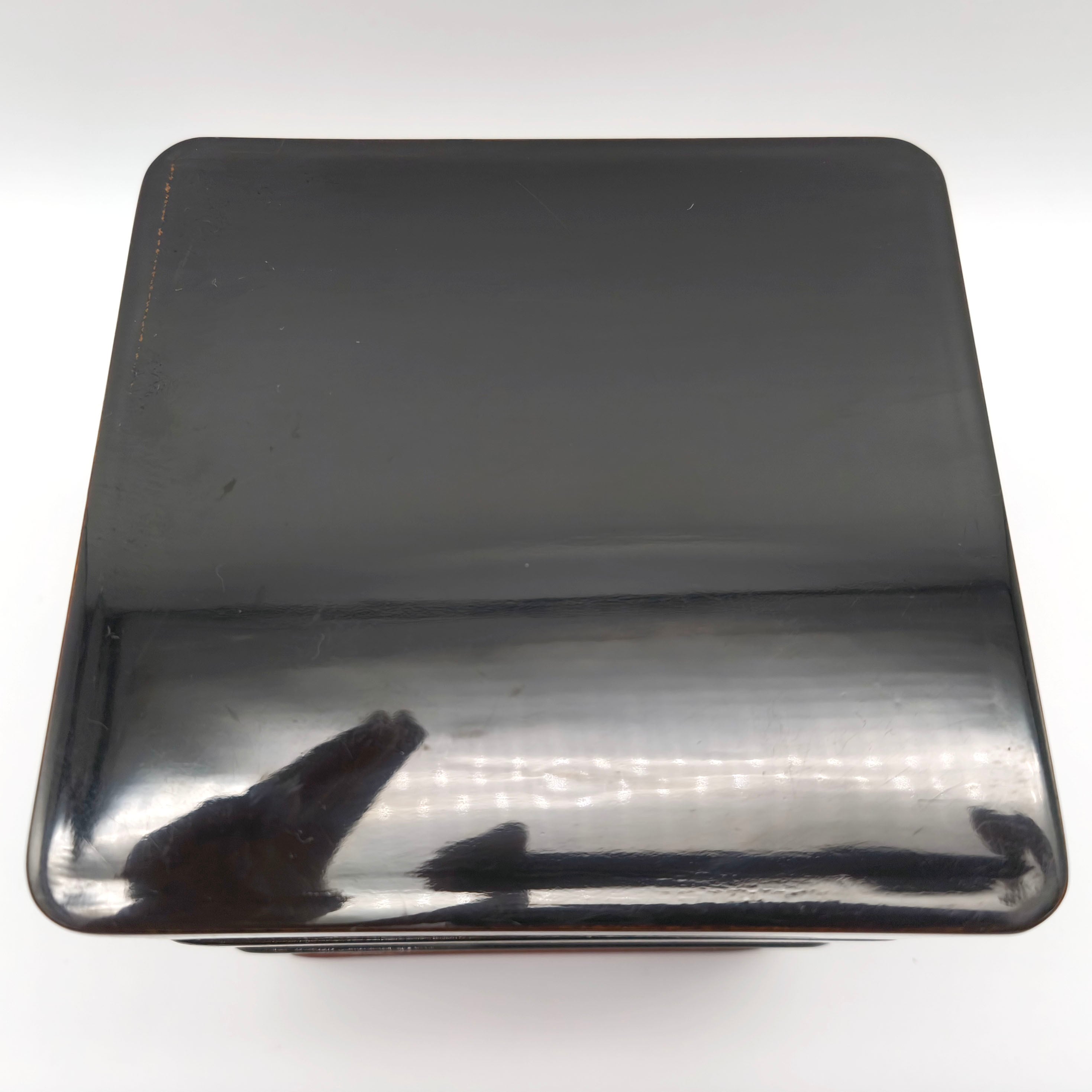 津軽塗（唐塗）バカ塗り・重箱・弁当箱・三段重・漆器・伝統工芸・No