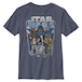 スター・ウォーズ Tシャツ [[ ボーイズサイズ ]]  Star Wars Vintage Hero Character Frame Navy Blue Heather