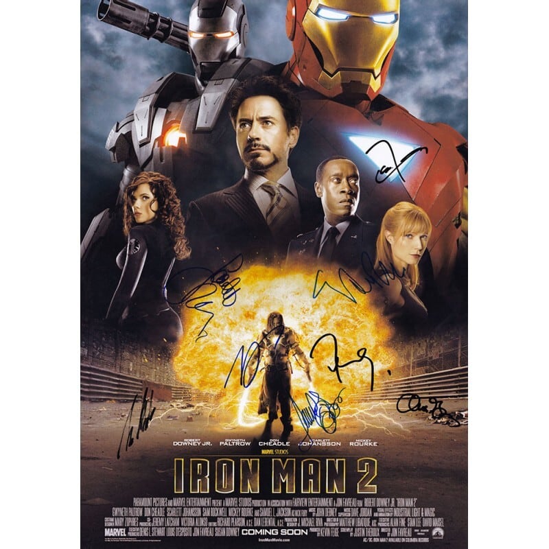 Iron Man 2(アイアンマン2) 【5名直筆サイン入りミニポスター