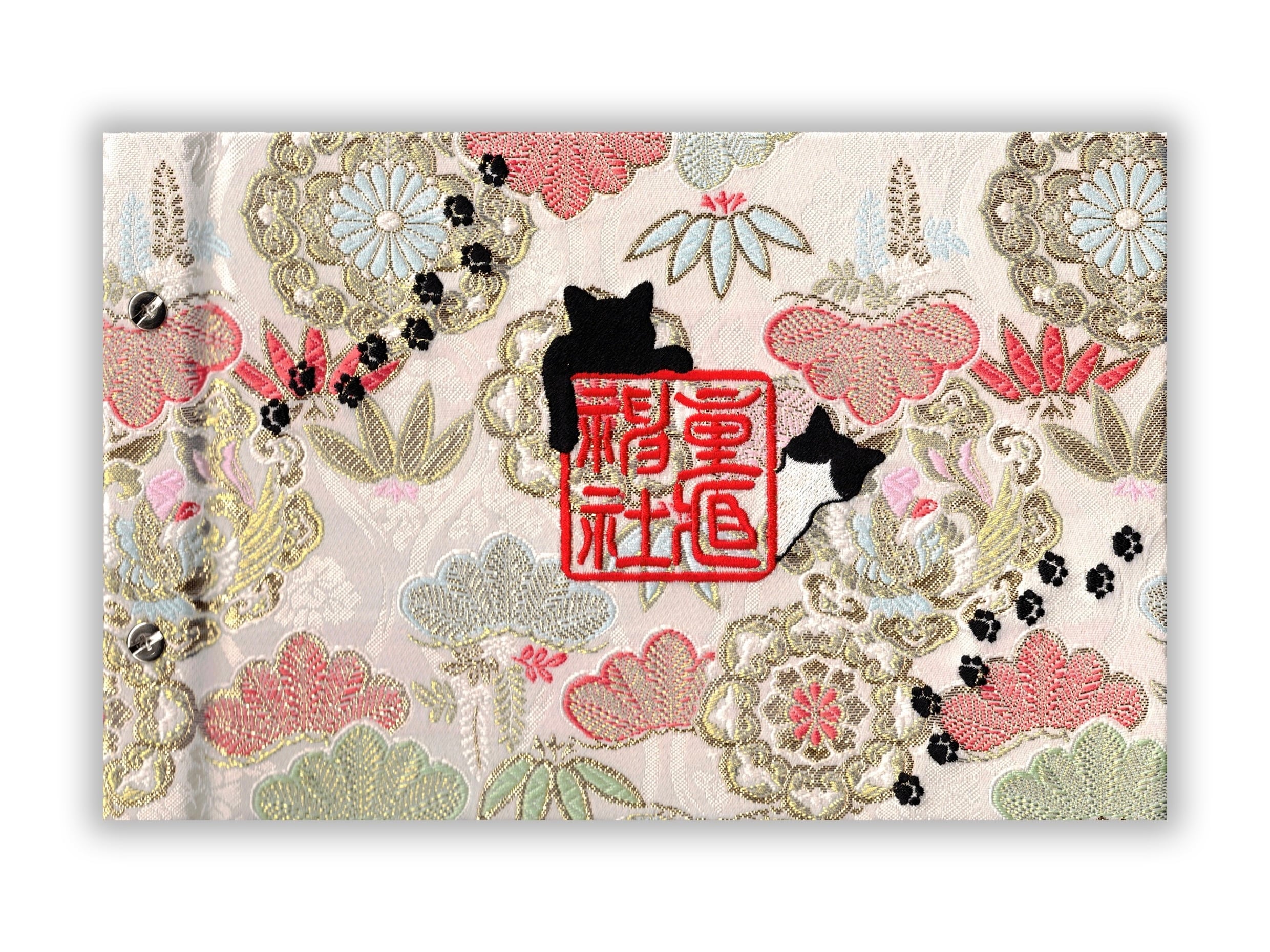 宮猫御朱印帳 〜白〜（書置き専用／見開き）重蔵神社限定 | 重蔵神社