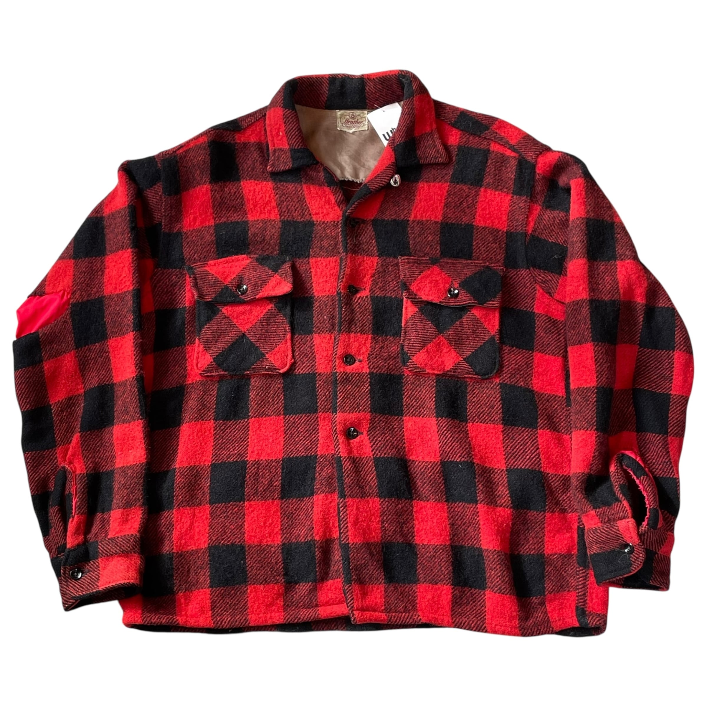 1950s FIVE BROTHER "Buffalo check" wool shirt