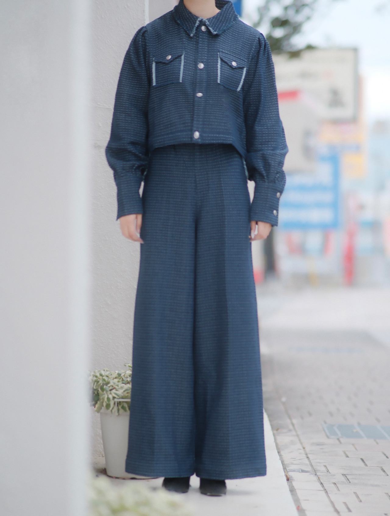 Set Up Denim Pants / INDIGO - 4