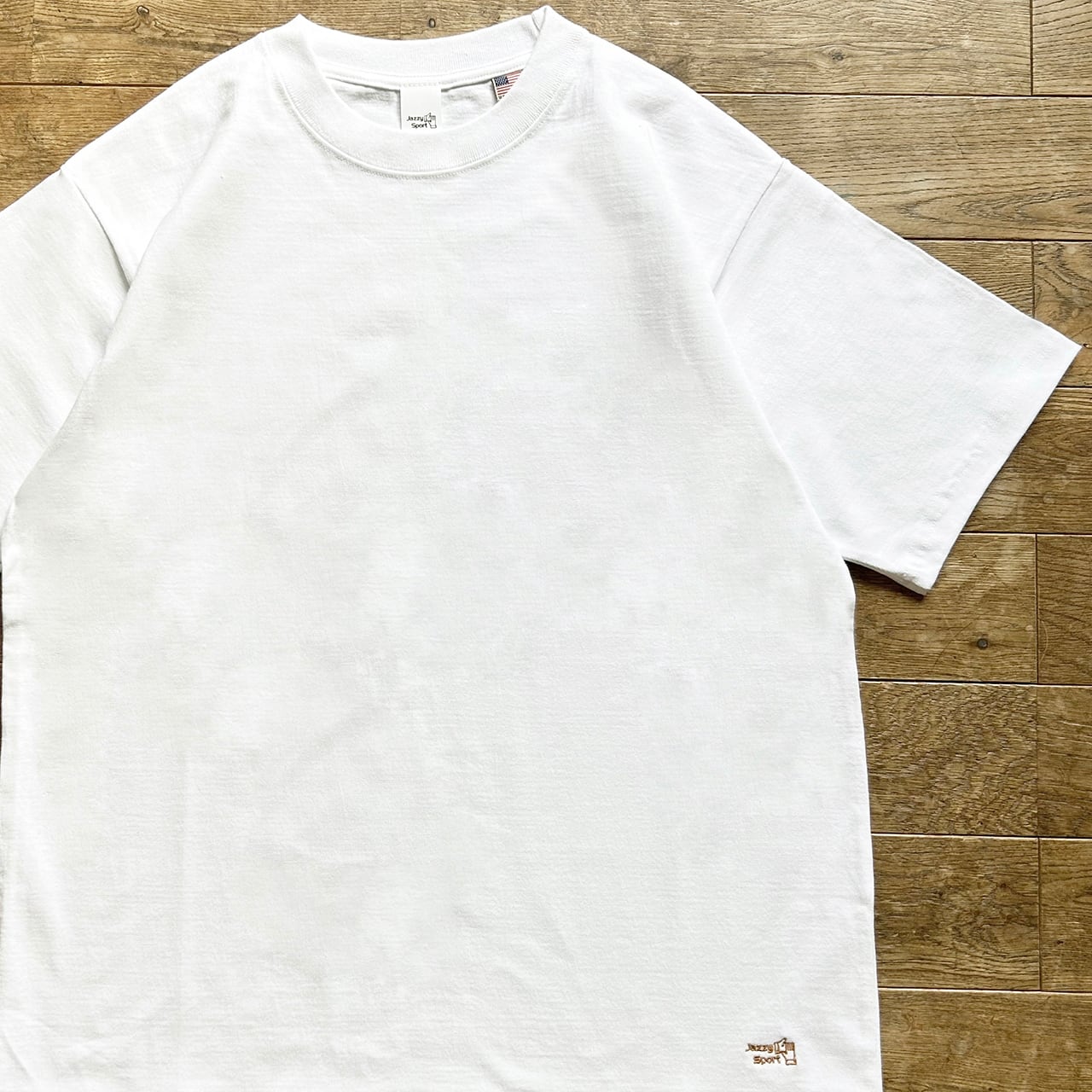 J.S. ロゴ 刺繍 U.S.A. コットン／ヘビーウェイト Tシャツ（ナチュラル）