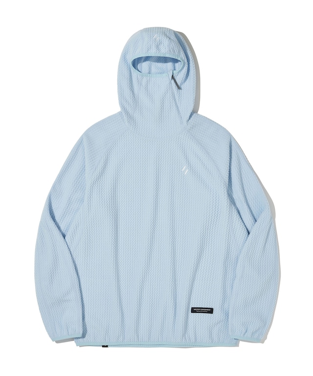 CALORA FLEECE HOODED PULLOVER_SKY BLUE