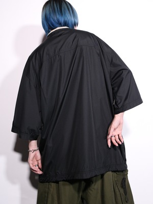 mock neck design half snap s/s pullover