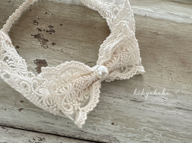 [hibye bebe] pearl ribbon hairband