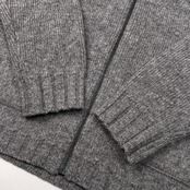 Paul Smith ポールスミス BLACK ハイネック ジップアップ ウールニット ジャケット サイズ L /グレー/メンズ