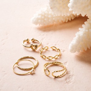 5 rings set / tie ring