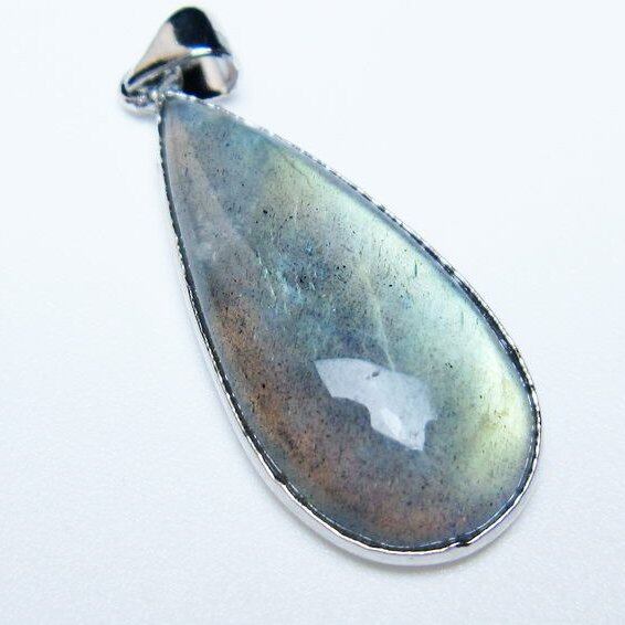 ラブラドライト ペンダント 一点物 メール便可 [M便 1/20] 112-11766