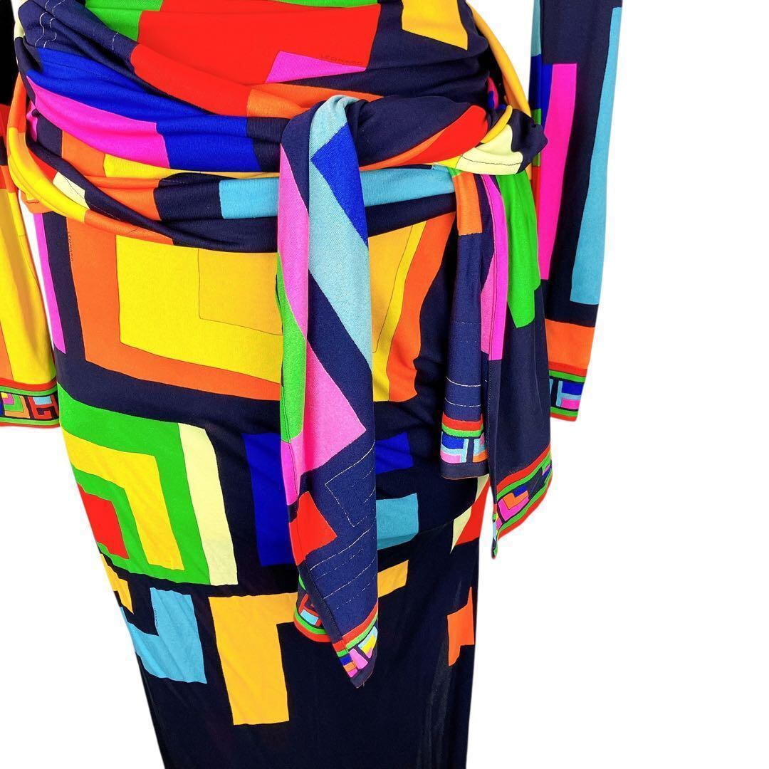 マカ7 レオナール カシュクールロングワンピース マルチカラー マカ7 レオナール カシュクールロングワンピース マルチカラー