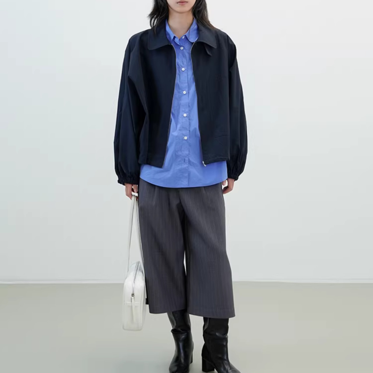 ドローストリング バルーンスリーブ ショート丈 ブルゾン 00152・画像11