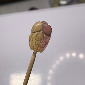 4貫通穴・貔貅✩イエローフローライトビーズ