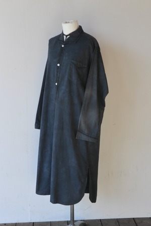 embroidery pullover shirt one-piece 後染め