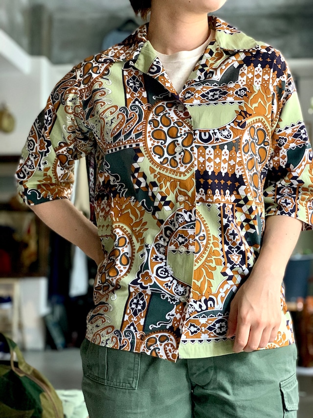 70’s old “s/s shirts” “paisley pattern“