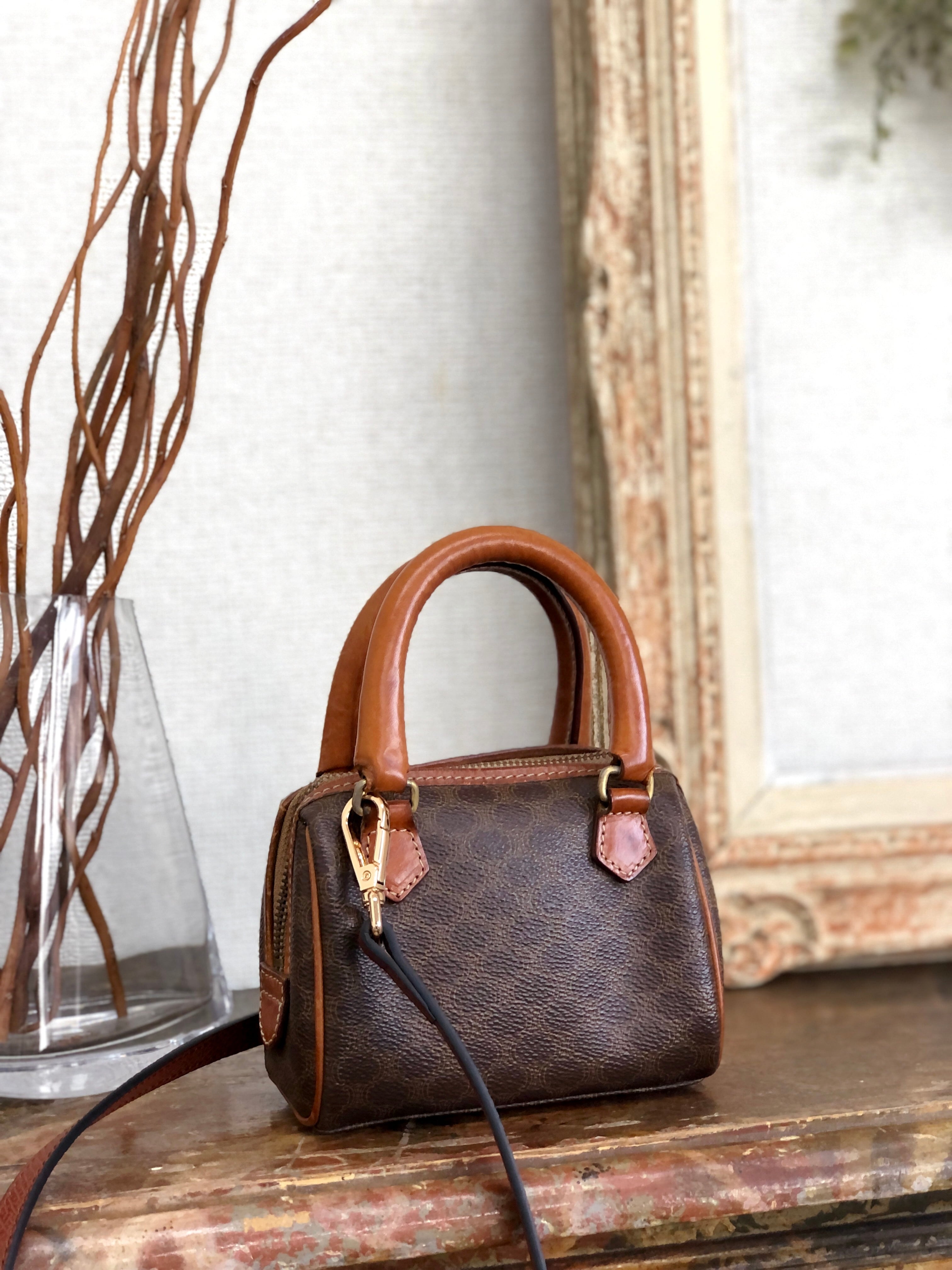 CELINE セリーヌ マカダム ミニバッグ マイクロ 2way ハンドバッグ 