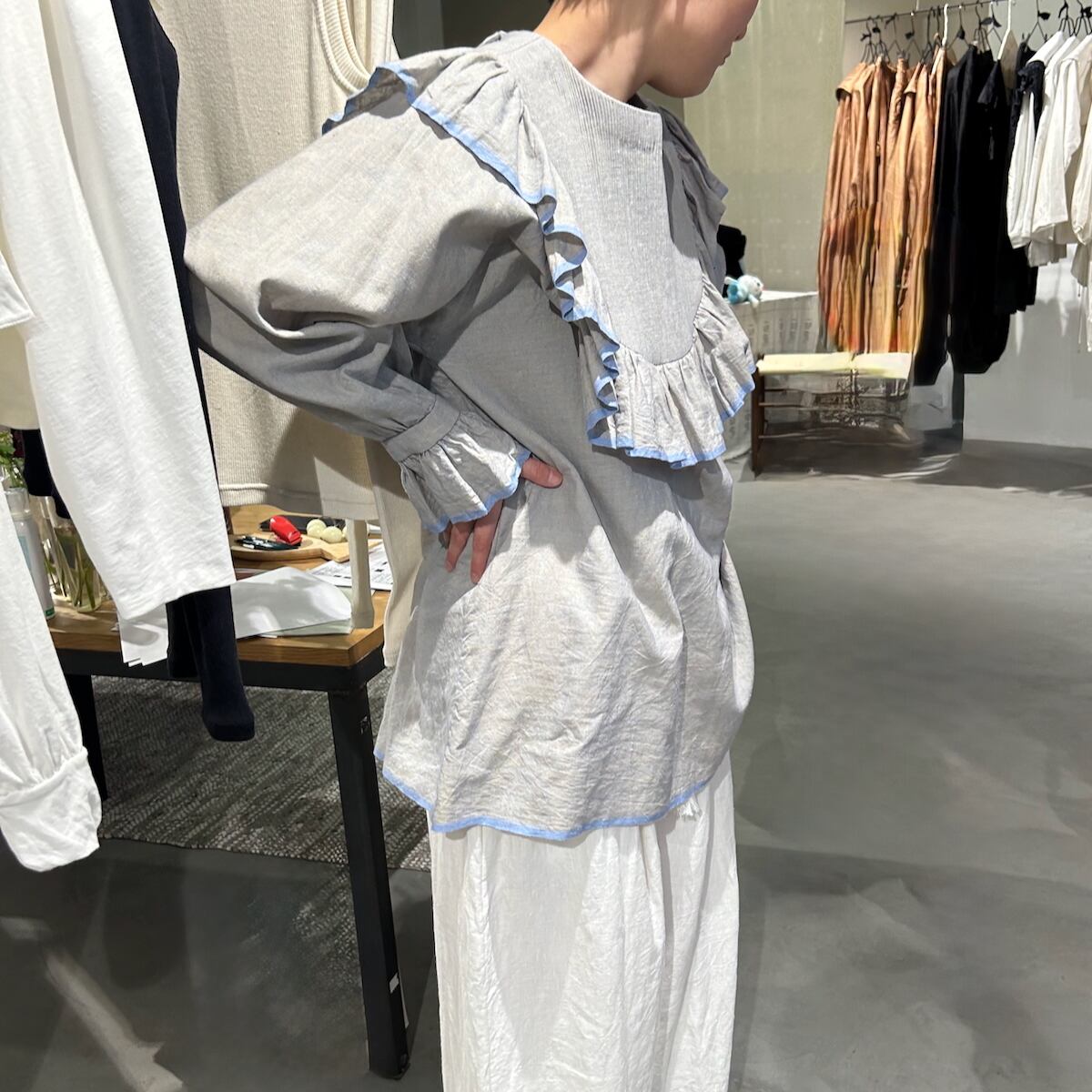 BUNON(ブノン) Khadi Cotton Pintuck Tunic カディコットン ピンタック