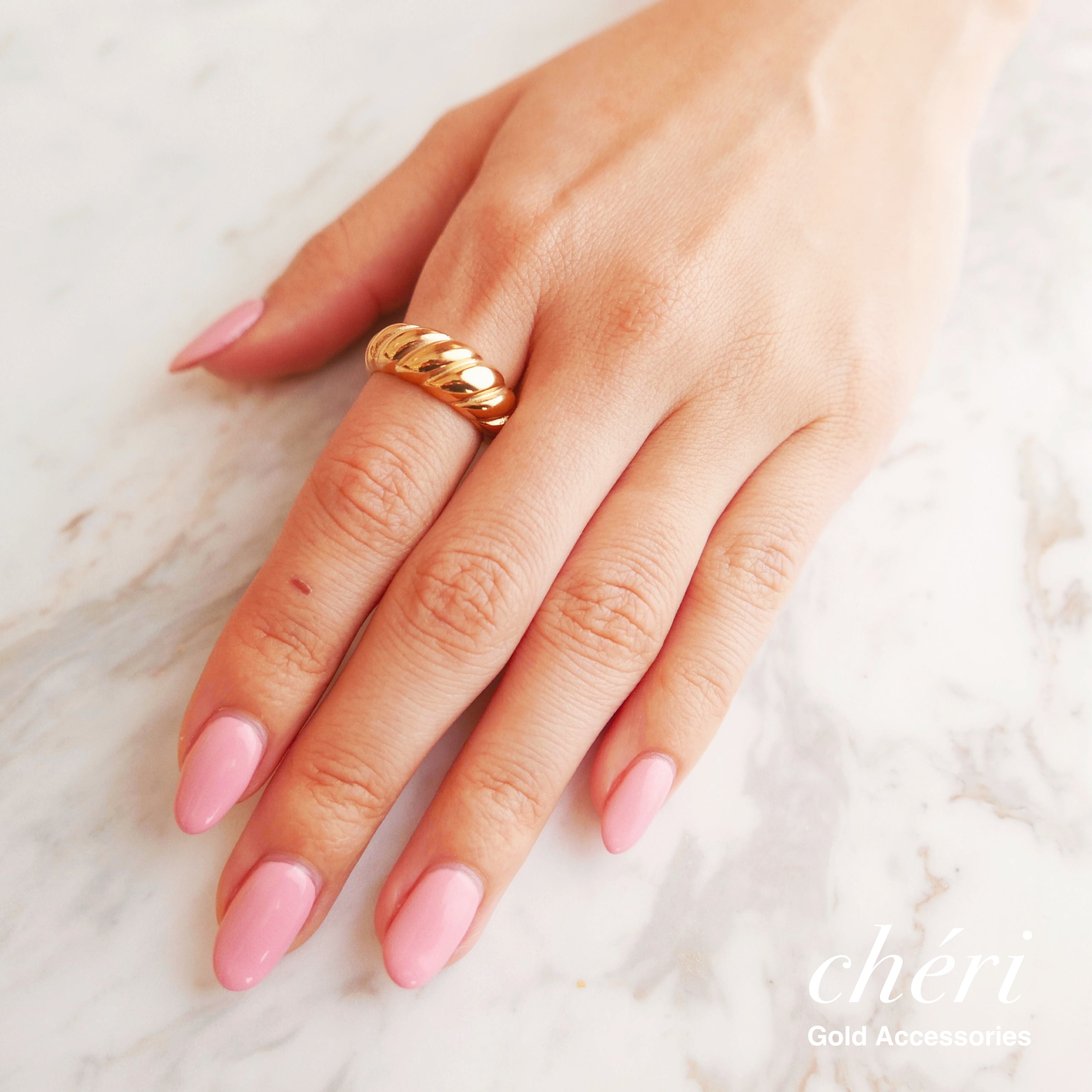 クロワッサンリング | cheri | ゴールドアクセサリー（ピアスとリング