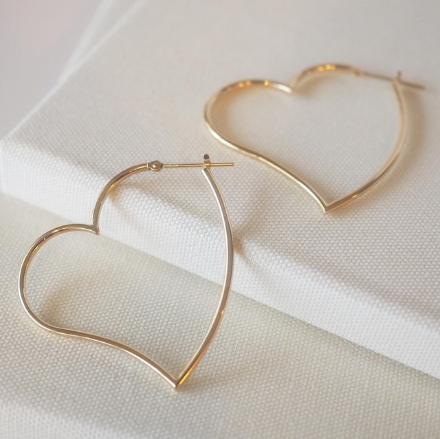 Heart フープピアス [L]