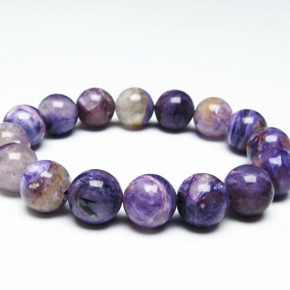 チャロアイト ブレスレット 13mm エンジェルシリカ 一点物 111-31997