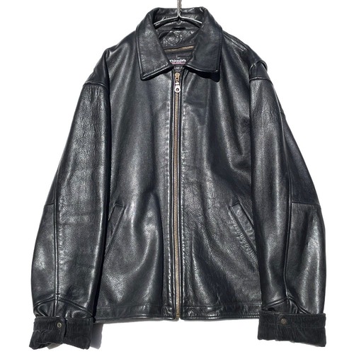 [WILSONS] Vintage Single Riders Jacket with Liner [1990s] Vintage Single Leather Jacket