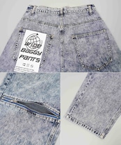 ◆膝ZIP ワイドバギーパンツ◆wi-717088