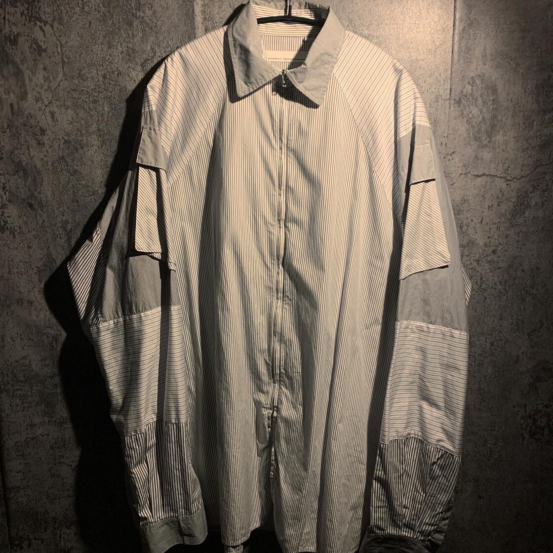 Random Identities】 patchwork crazy stripes big shirt | Pay ID