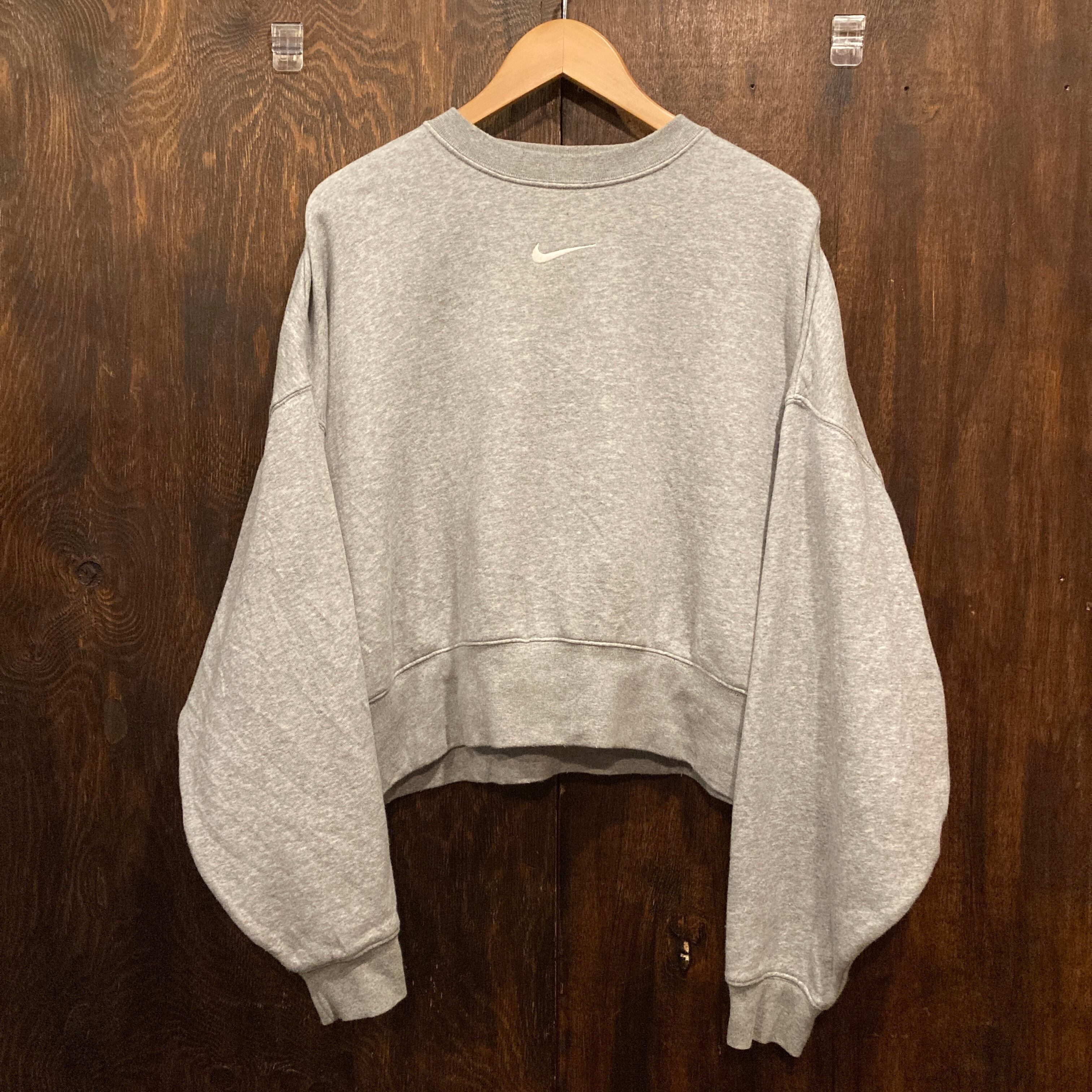 NIKE ナイキ クロップドスウェット XSサイズ グレー ドロップド