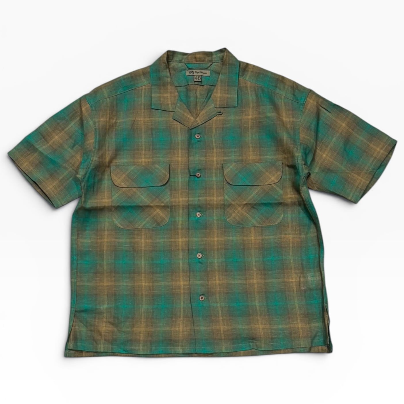Nigel Cabourn / OPEN COLLAR SHIRT - HEMP CHECK (ナイジェルケーボン