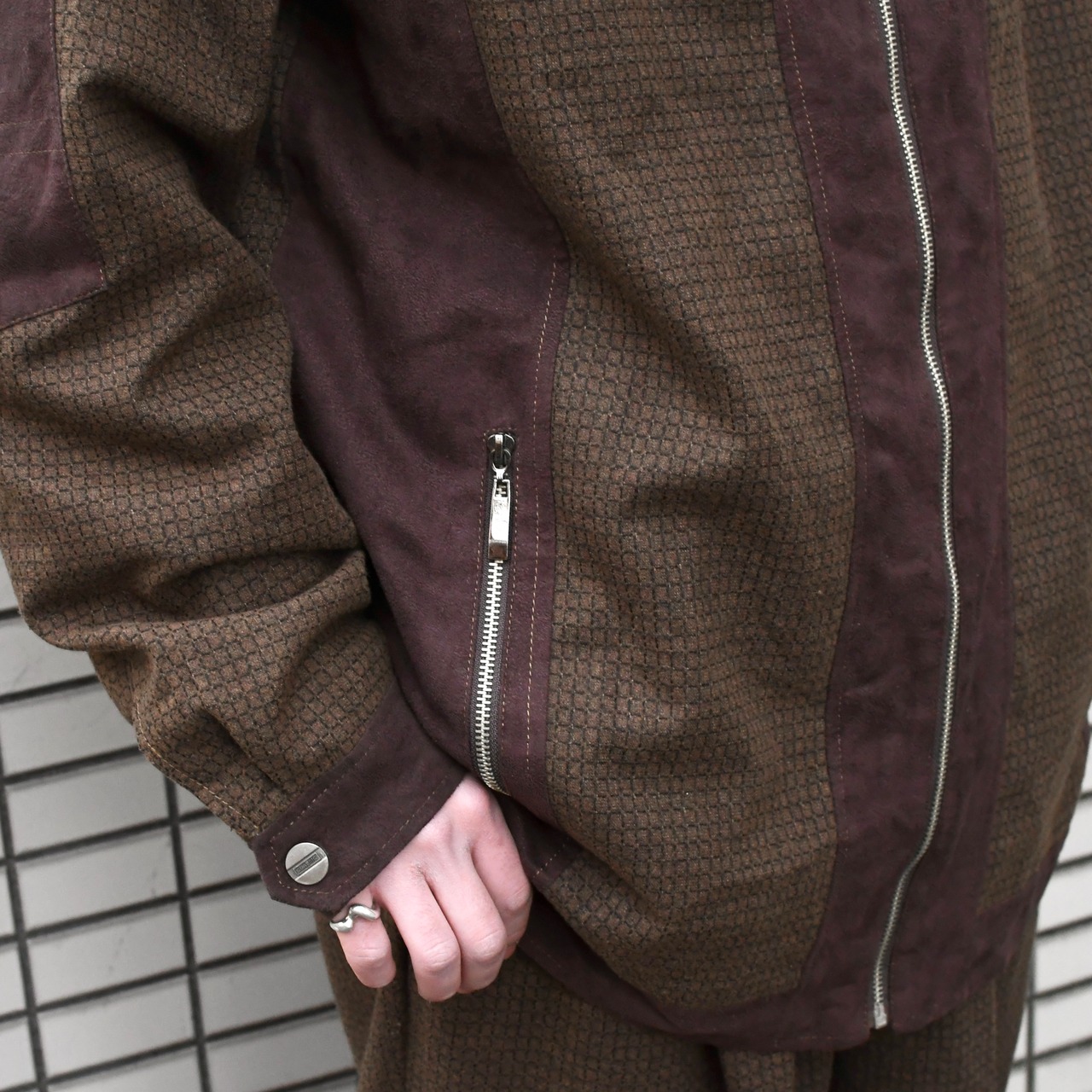 special switching design blouson × wide slacks set up