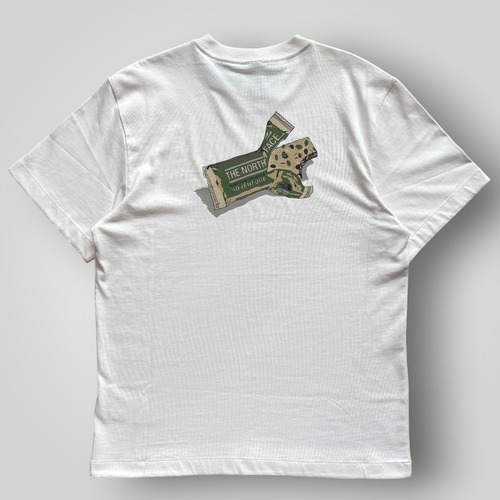 【新品未使用】海外企画 THE NORTH FACE 半袖Tシャツ Tee アイボリー 迷彩 ロゴ プリント S ノースフェイス アウトドア タグ付