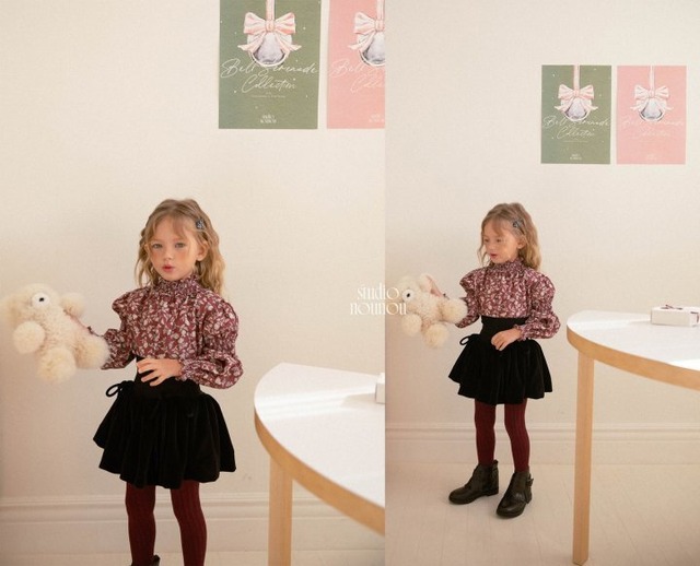 【予約商品】2025 冬 新作 STUDIO NOUNOU スタジオヌヌ 3色展開 ローズブラウス