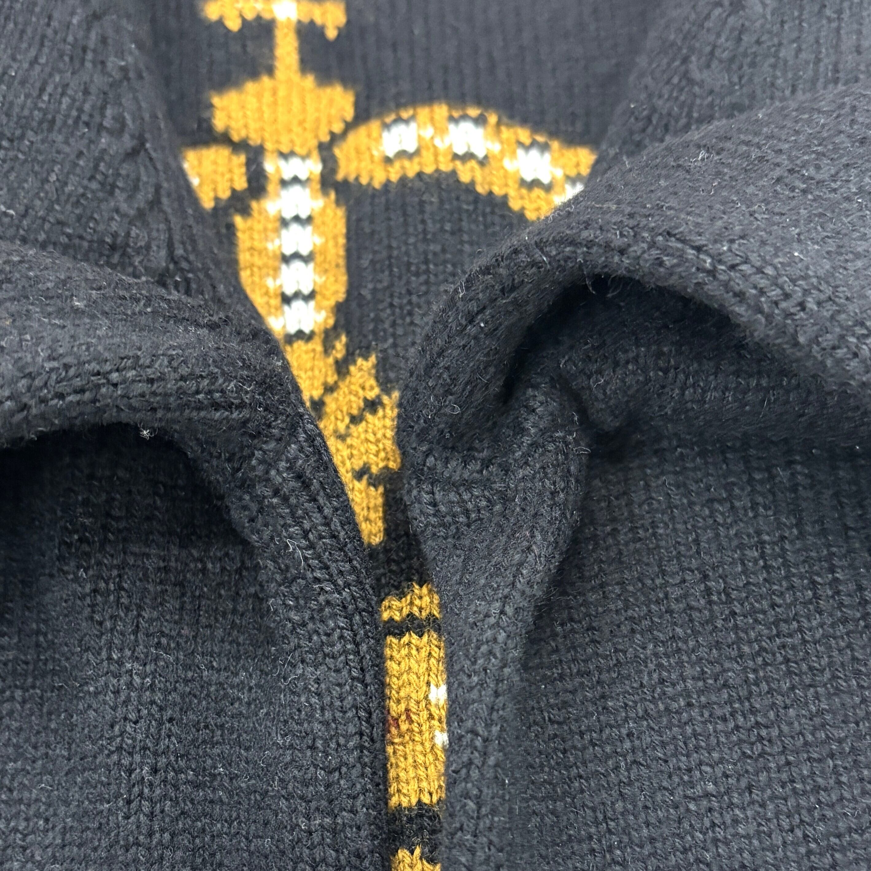 超希少 ドルチェ＆ガッバーナ クラウン刺繍厚手ニット 44 カシミア87