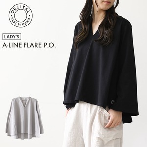 ORCIVAL [オーチバル・オーシバル] W A-LINE FLARE P.O. [OR-C0559JFD] Aラインフレアプルオーバー・コットンジャージー スキッパーネック長袖カットソー・長袖プルオーバー・LADY'S [2026AW]