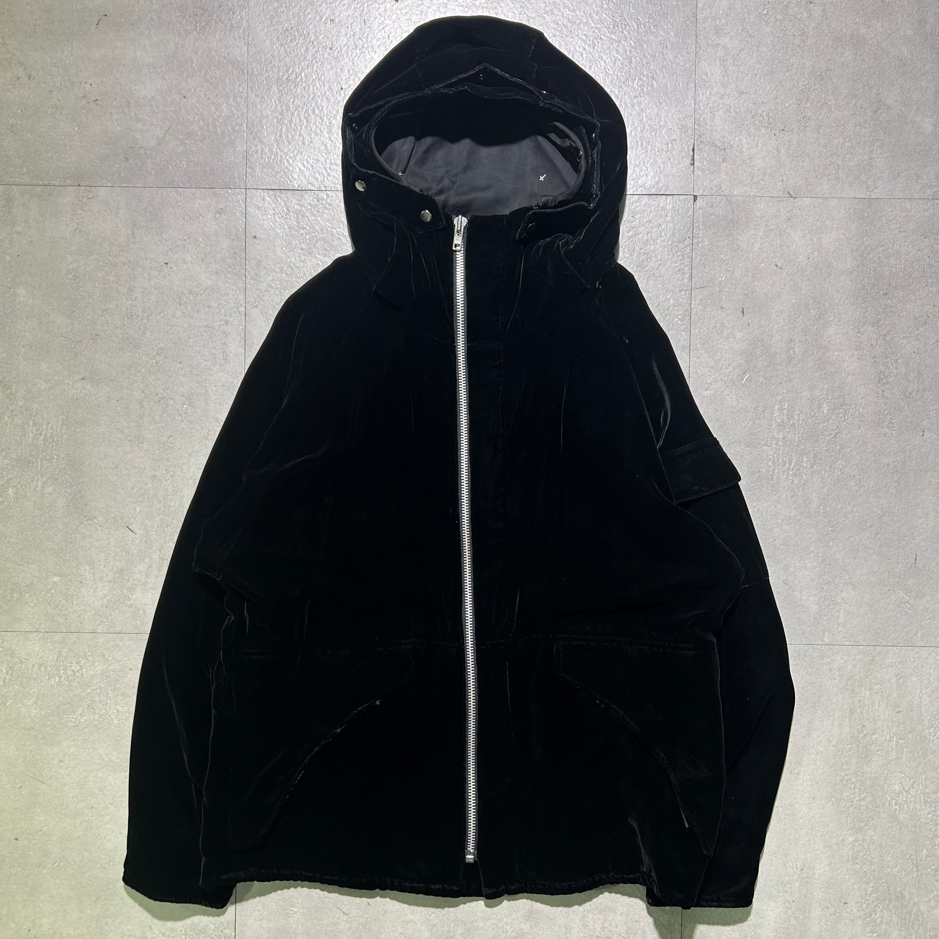 YOSHIYUKI KONISHI ベルベットロングコート S YOSHIYUKI KONISHI 黒