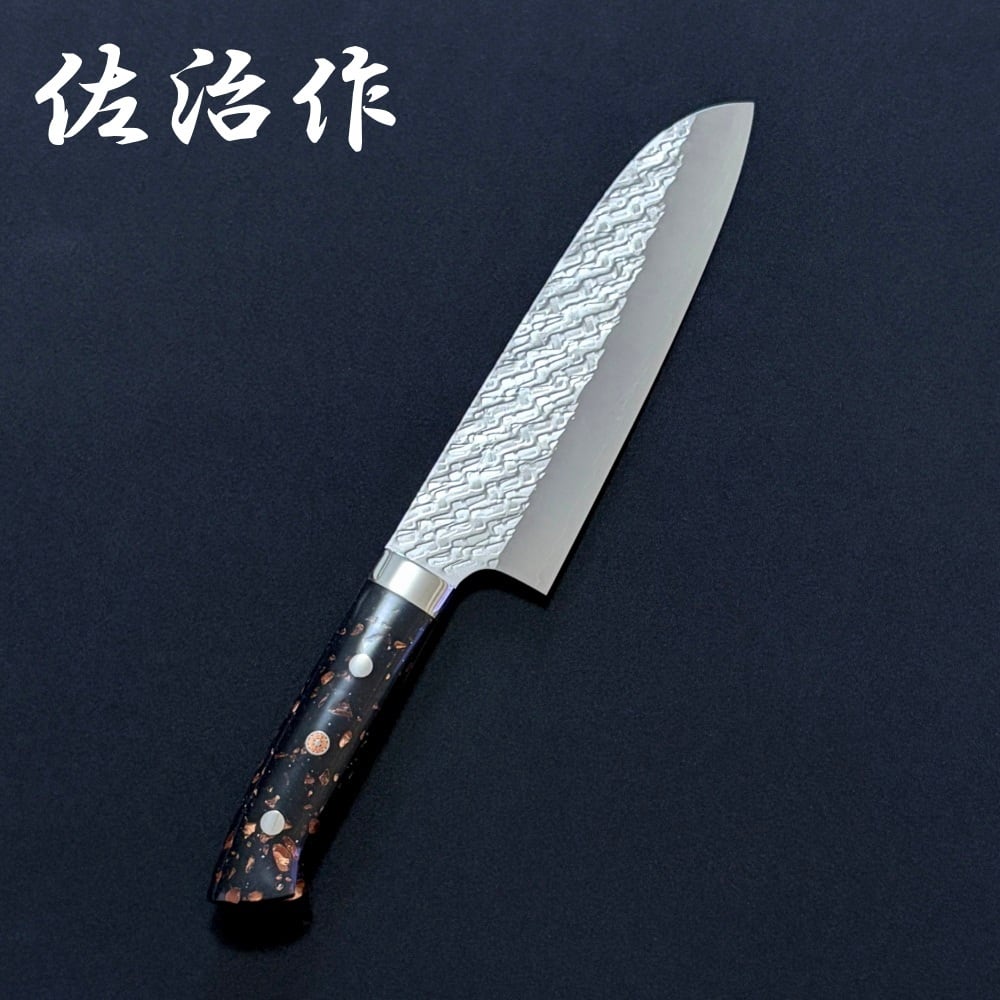 包丁 柳刃包丁 ダマスカス 安来鋼白紙2号 270mm 紫檀シノギ柄 刺身
