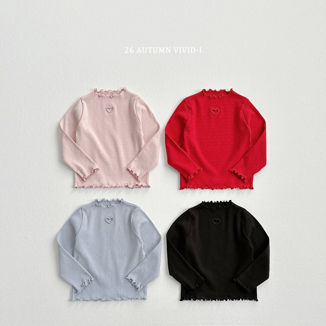 heart eyelet tee【VIVID】※※10月下旬発送予定