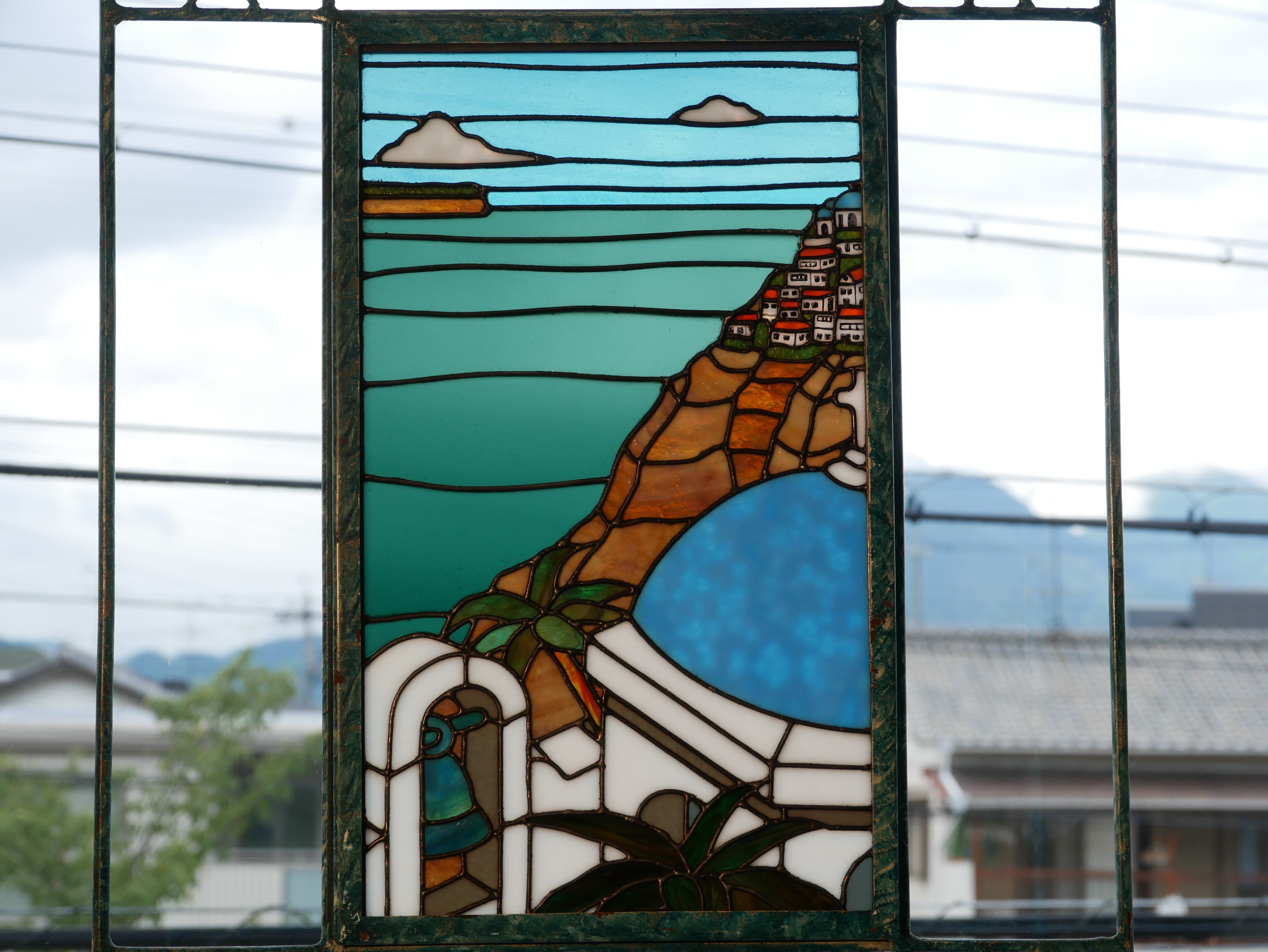 ステンドグラス 】パネル エーゲ海 ST | ステンドグラス工房かわもと