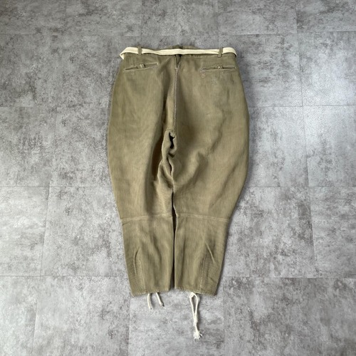 40-50s フレンチワーク 太畝コーデュロイ グレー パンツ W33