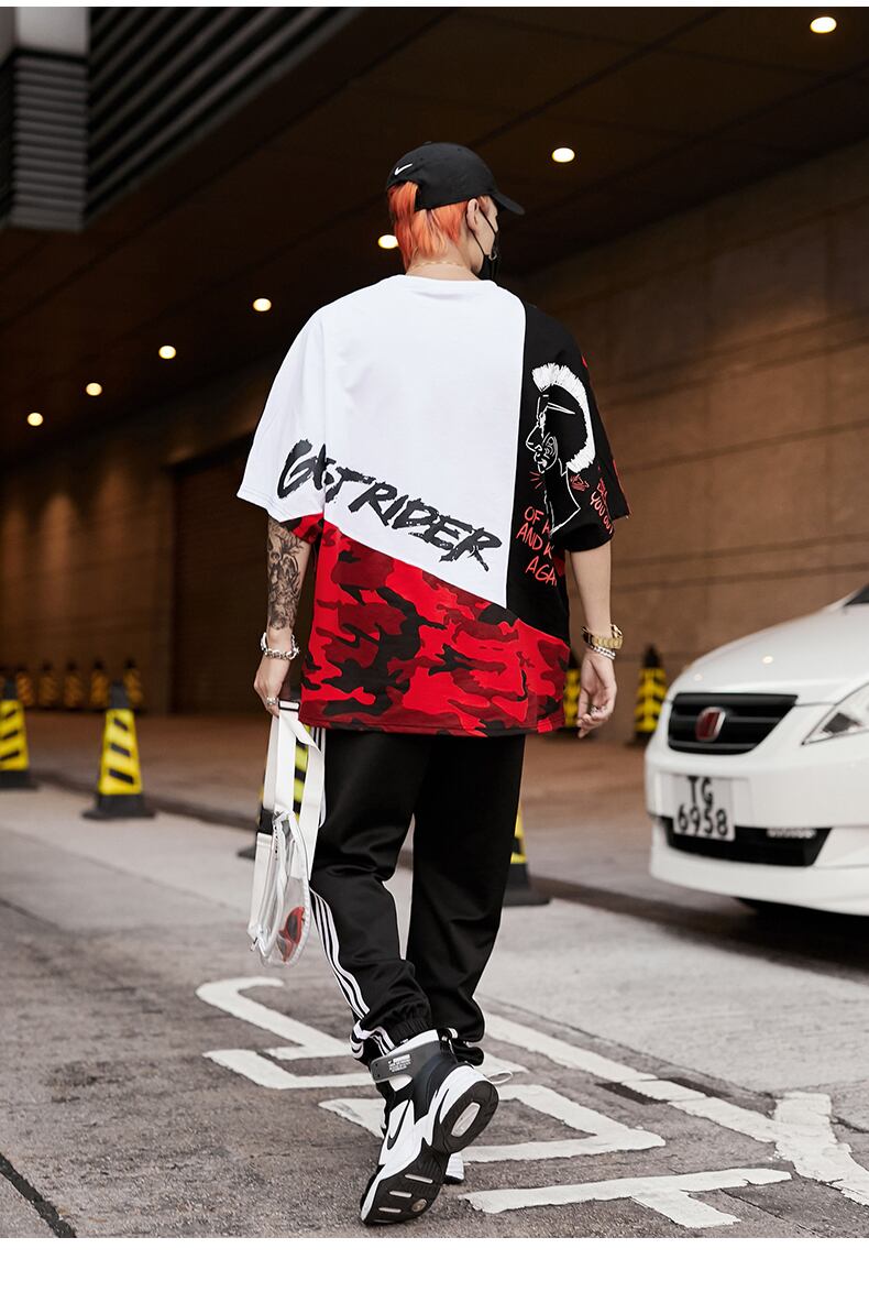 全2色 Tシャツ カットソー プリント カジュアル ストリート 